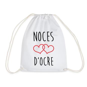 Ochre Wedding 71 years of marriage - Drawstring Bag - white - Front