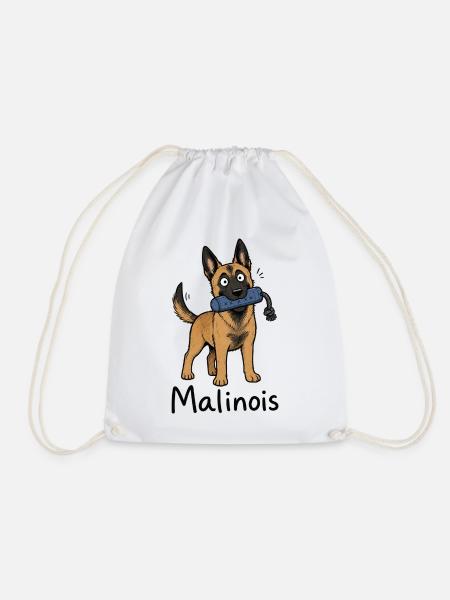Malinois Hund Welpe - Turnbeutel - Weiß
