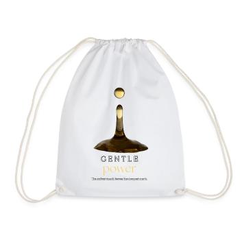 Gentle Power Minimalist Quote Design - Drawstring Bag - white - Front