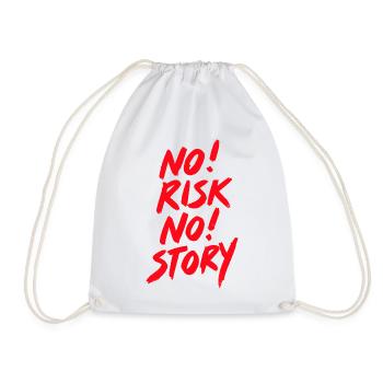 No risk no story - Turnbeutel - Weiß - Vorne