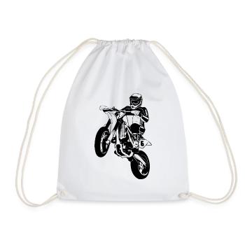 Supermoto - Supermotard - Drawstring Bag - white - Front