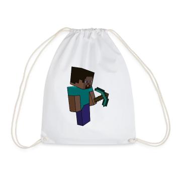 miner miner mine mine coal coal16 - Drawstring Bag - white - Front