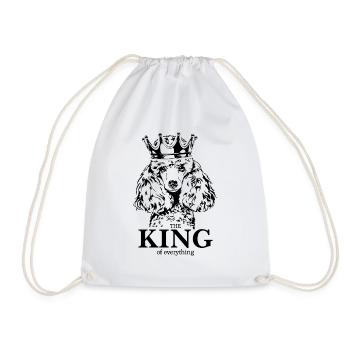 Caniche miniature Roi de tout ce qui dit chiens chien - Sac de sport léger - blanc - Devant