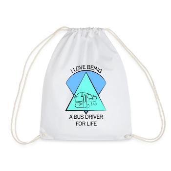 Bus Bus Driver School Bus Bus Bus Bus Driver - Drawstring Bag - white - Front