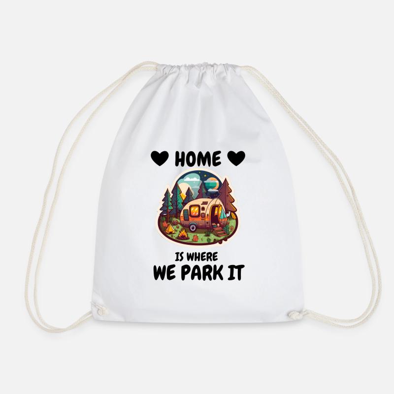 HOME IS WHERE WE PARK IT - Turnbeutel - Weiß