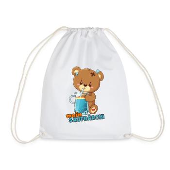 Saufbärchi Teddy - Turnbeutel - Weiß - Vorne