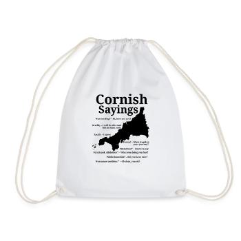Cornish sayings - Drawstring Bag - white - Front