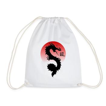 Drache Asien Japan - Turnbeutel - Weiß - Vorne