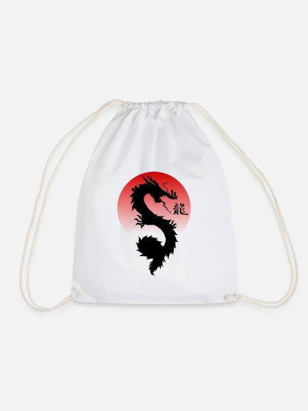 Drache Asien Japan - Turnbeutel - Weiß