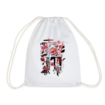 Architecture Pattern - Drawstring Bag - white - Front