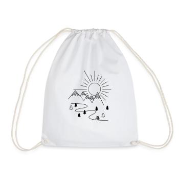 Cycling - Drawstring Bag - white - Front