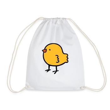 chick - Drawstring Bag - white - Front