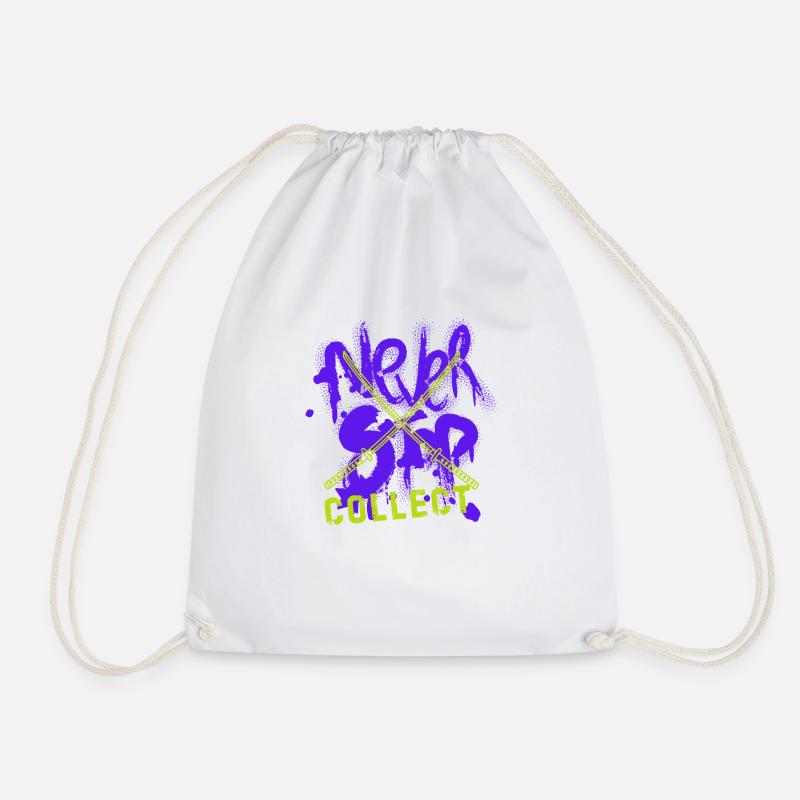 Never Stop - Drawstring Bag - white