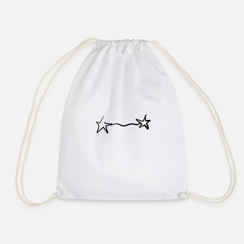 star star - Drawstring Bag - white
