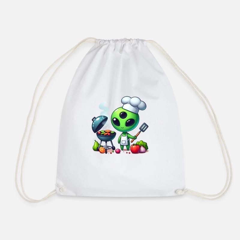 Alien Koch - Drawstring Bag - white
