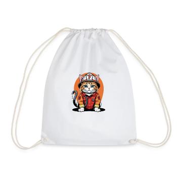 Chat Pompiers Chat Amour Chat Amoureux des Chats - Sac de sport léger - blanc - Devant