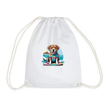 Dog Holidays Dog Holidays Hawaii Island Sea - Drawstring Bag - white - Front