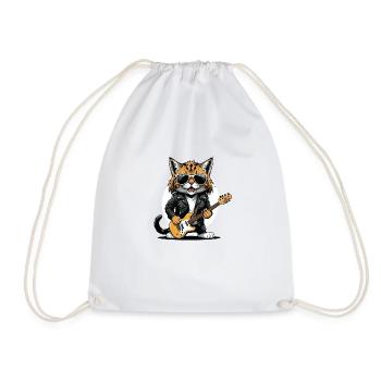 Cat Rocker Cat HardRock Gift - Sac de sport léger - blanc - Devant