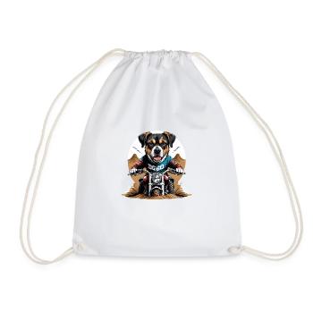 Motocross Vélo Chien Chien Cadeau Supermoto - Sac de sport léger - blanc - Devant