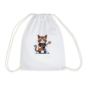Cat Rocker Cat HardRock Gift - Sac de sport léger - blanc - Devant