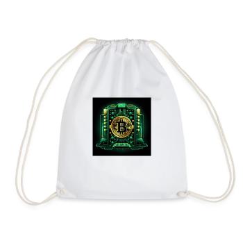 Bitcoin Crypto Crypto à la lune Cadeau CPU - Sac de sport léger - blanc - Devant