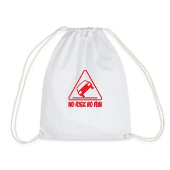 Pas de risque pas de plaisir drôle cadeau tuning voiture - Sac de sport léger - blanc - Devant