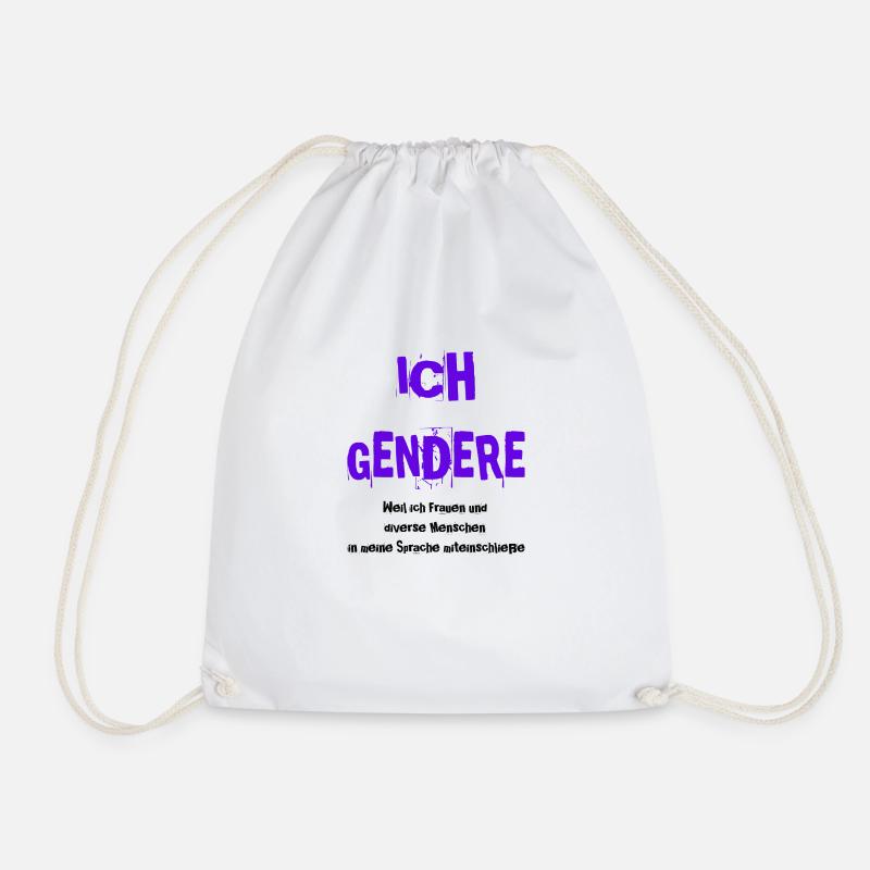 gendern Geschenkidee pro Gendern Feminismus queer - Turnbeutel - Weiß