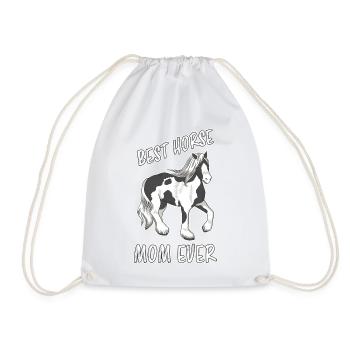 Meilleur cadeau de maman de cavalier de tous les temps - Sac de sport léger - blanc - Devant