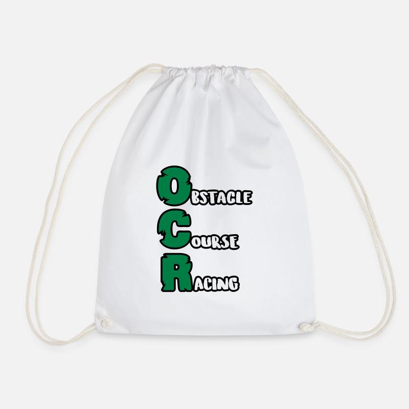 OCR - Obstacle Course Running Running Gift - Drawstring Bag - white