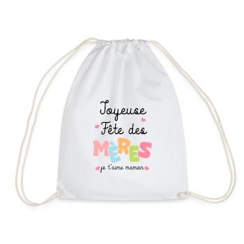 joyeuse fete des mères je t aime maman - Sac de sport léger - blanc - Devant