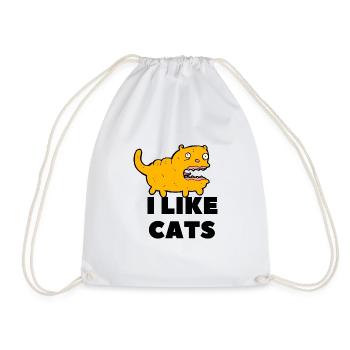 i like cats - Turnbeutel - Weiß - Vorne
