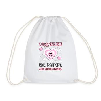 L’amour est comme Pi réel, irrationnel et sans fin - Sac de sport léger - blanc - Devant