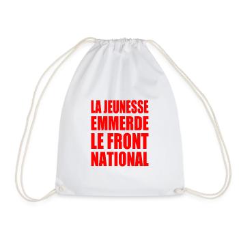 Fuck the National Front - Drawstring Bag - white - Front