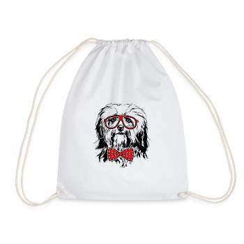 Drôle havaneser Lunettes Chien Chiens Wilsigns - Sac de sport léger - blanc - Devant