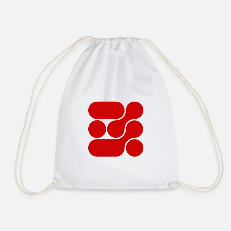 OCHOOO - RED - Drawstring Bag - white