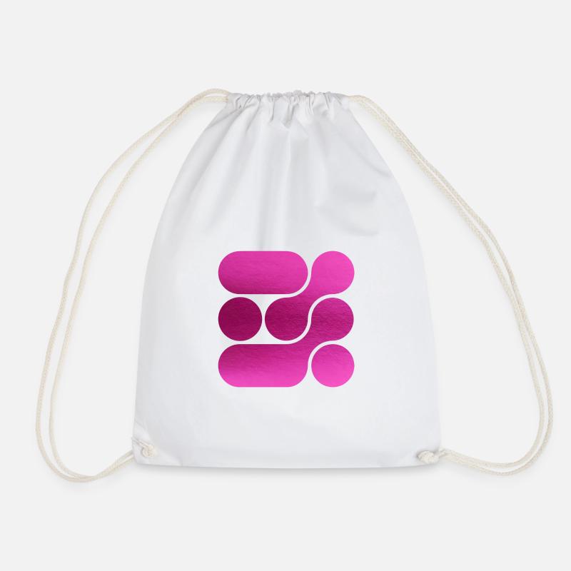 OCHOOO - PINK - Drawstring Bag - white