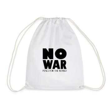 NO WAR Peace for the world - Drawstring Bag - white - Front