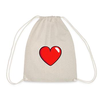 Coeur de bande dessinée - Sac de sport léger - nature - Devant
