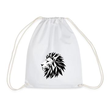 Lion - Drawstring Bag - white - Front