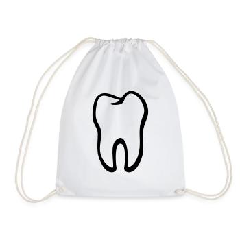 Dent / Tooth / Zahn / Diente / Dente / Tand - Sac de sport léger - blanc - Devant