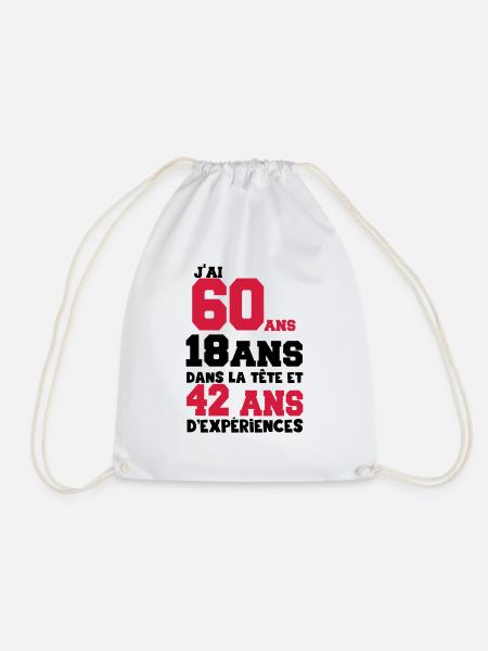 j'ai 60 ans - Sac de sport léger - blanc
