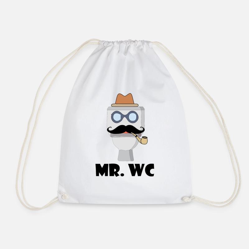 MR WC - Drawstring Bag - white