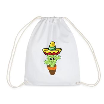 cactus - Drawstring Bag - white - Front