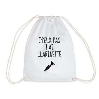 Clarinette Clarinettiste Musique Musicien Concert - Sac de sport léger - blanc - Devant