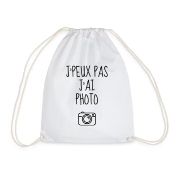 Photographer Photo Fotograf Photographe - Drawstring Bag - white - Front