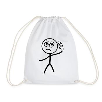 Stupid People, stickman - Sac de sport léger - blanc - Devant