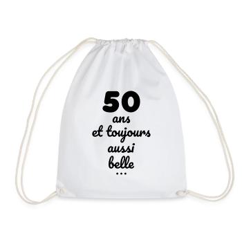 50 ans et toujours aussi belle - Sac de sport léger - blanc - Devant