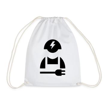 Électricien icon - Sac de sport léger - blanc - Devant