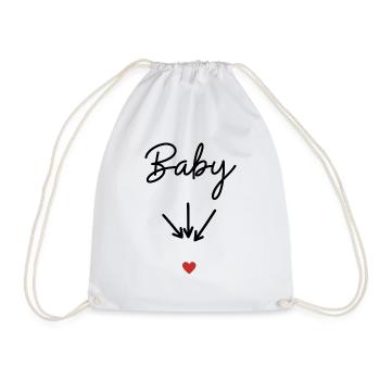 Baby- Geschenkidee Mama schwanger - Turnbeutel - Weiß - Vorne