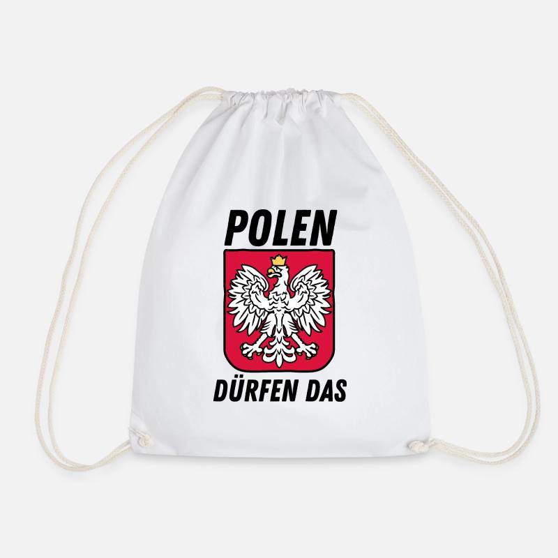 Polen dürfen das lustiger Spruch polnisch Spaß - Turnbeutel - Weiß